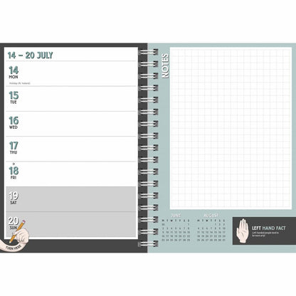 2025 Left Handed A5 Diary Wiro