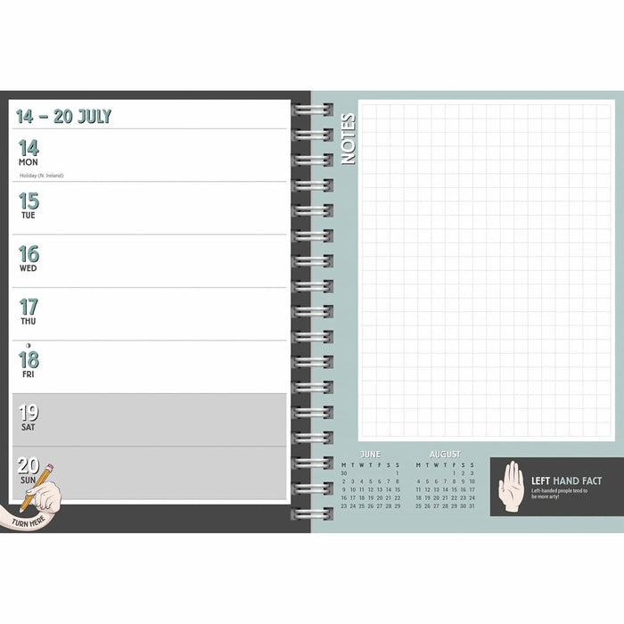 2025 Left Handed A5 Diary Wiro