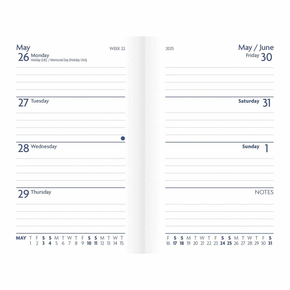 2025 Fashion Diary Charcoal Pocket Diary