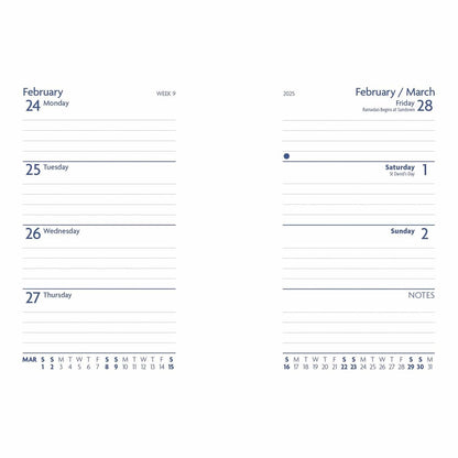2025 Fashion Diary Charcoal Pocket Diary