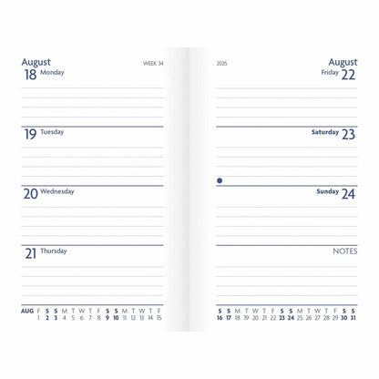2025 Fashion Diary Charcoal Pocket Diary