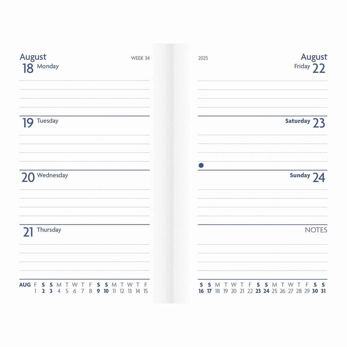 2025 Fashion Diary Purple Soft Touch Pocket Diary
