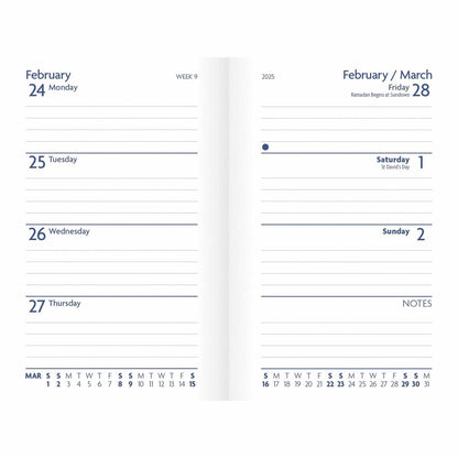 2025 Fashion Diary Purple Soft Touch Pocket Diary