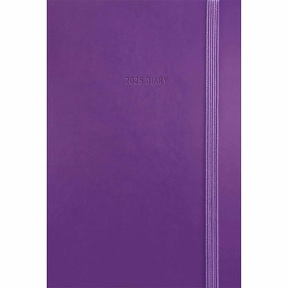 2025 Fashion Diary Purple Soft Touch Pocket Diary
