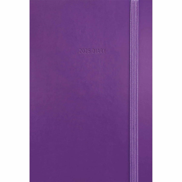 2025 Fashion Diary Purple Soft Touch Pocket Diary