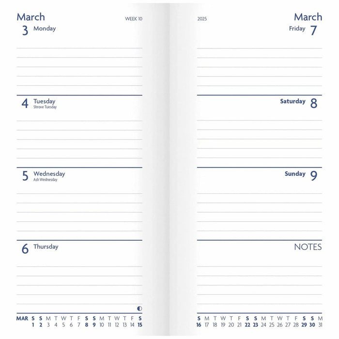 2025 Fashion Diary Purple Soft Touch Slim Diary