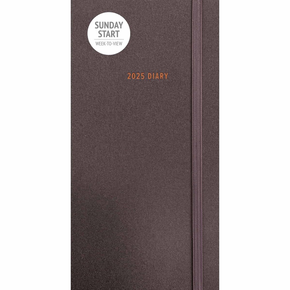 Carousel Calendars Fashion Diary (Sunday Start) Charcoal Slim Diary 2025 (PFP)