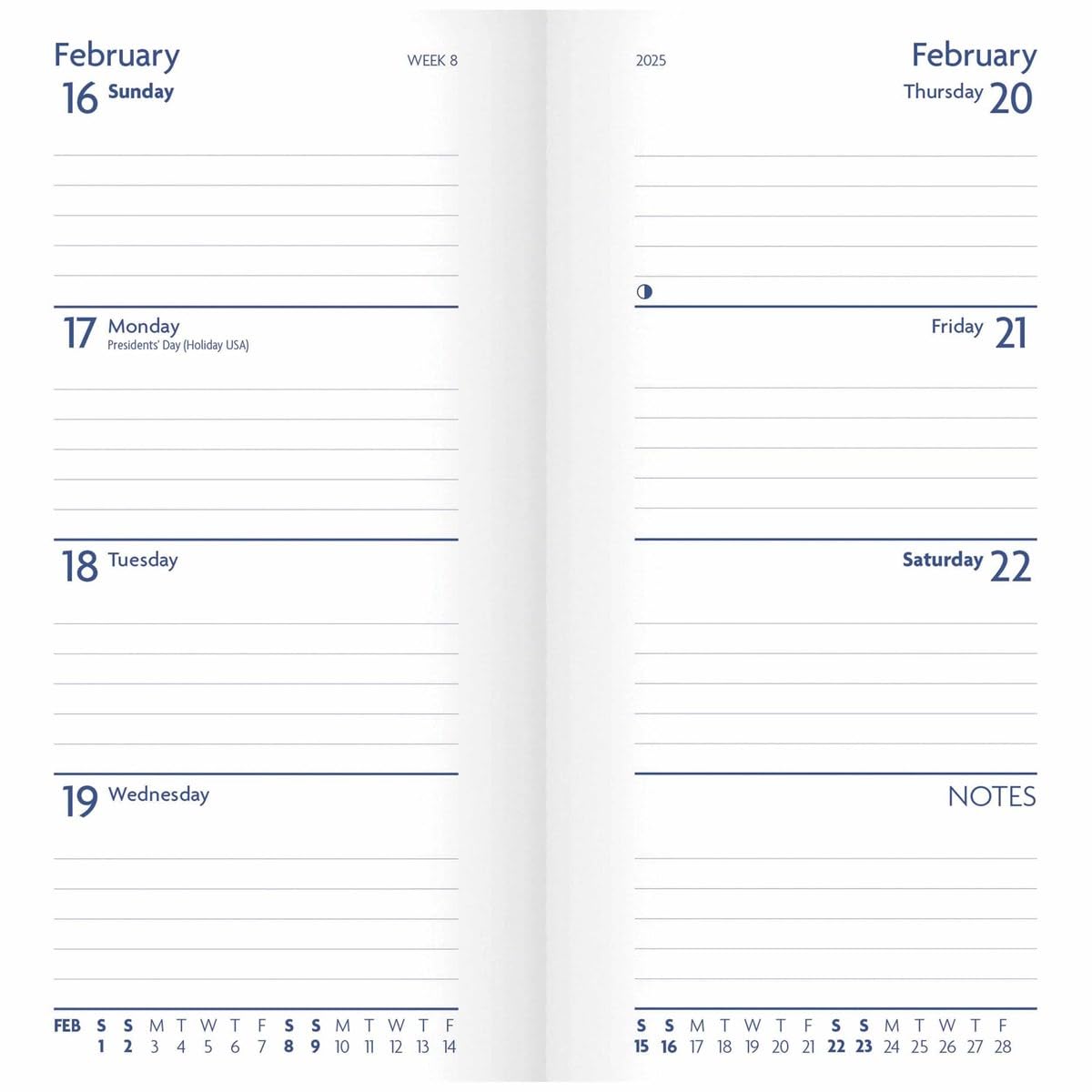Carousel Calendars Fashion Diary (Sunday Start) Charcoal Slim Diary 2025 (PFP)