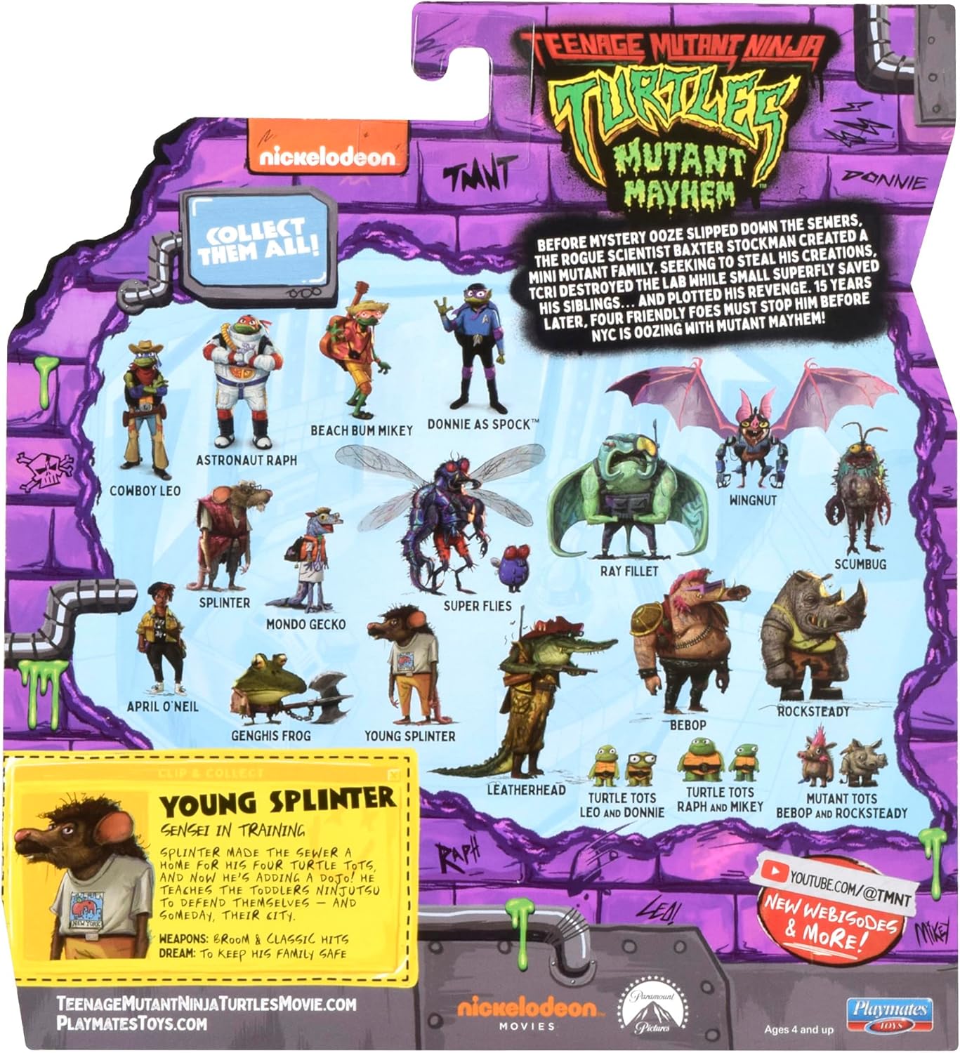 TEENAGE MUTANT NINJA Turtles - Junger Splinter Basisfigur