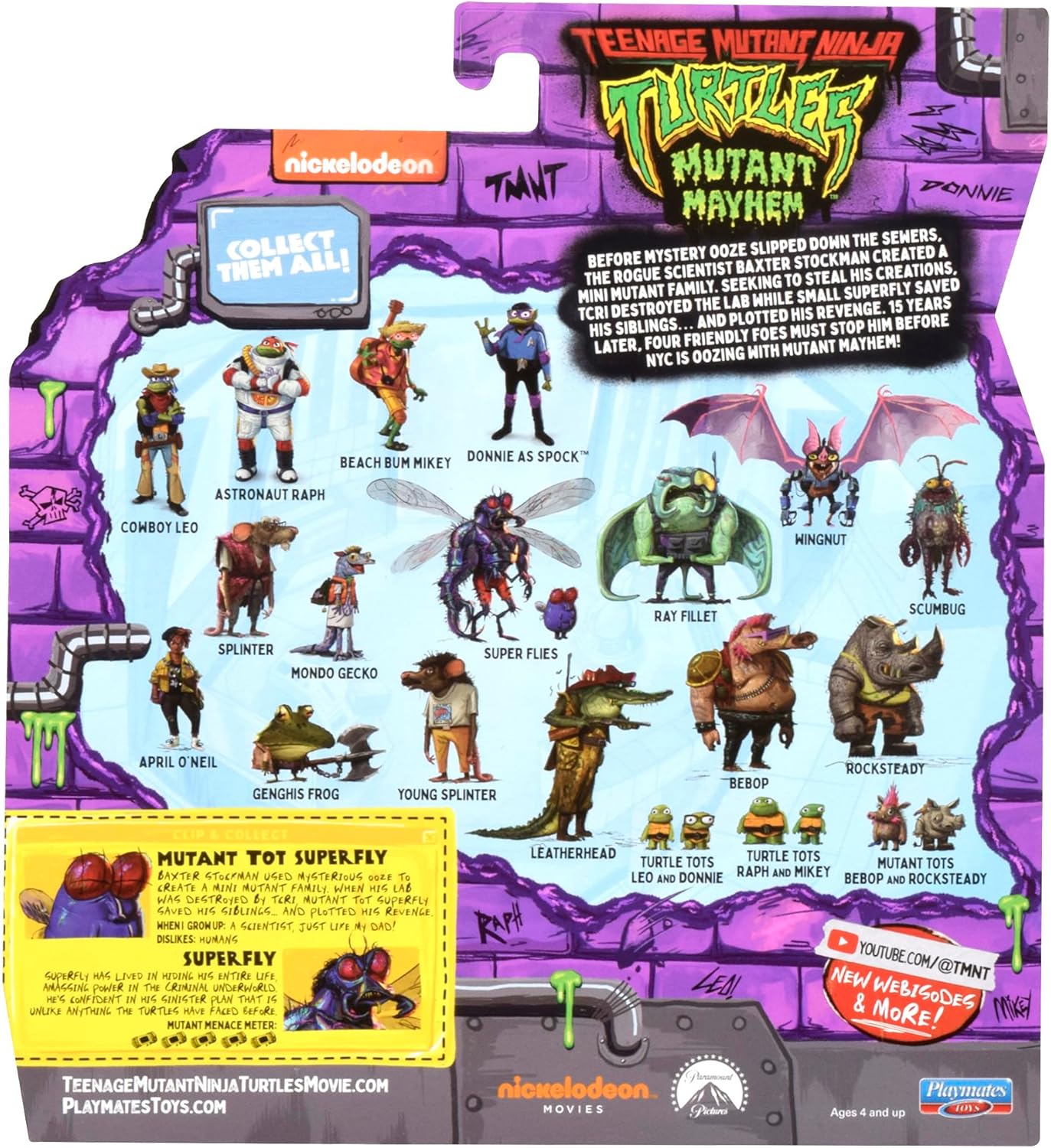 TEENAGE MUTANT NINJA Turtles - Super Flies (Fly Guy & Kleine Fliege) Basisfigur
