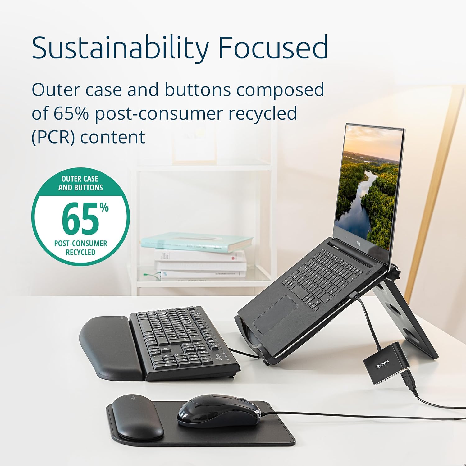 Kensington K72480WW - Ratón con Cable Plug-and-Play, Compatible con Windows 7 o Posterior, macOS y ChromeOS, Ambidiestro, Exterior Fabricado con 58% de Plástico Reciclado Posconsumo