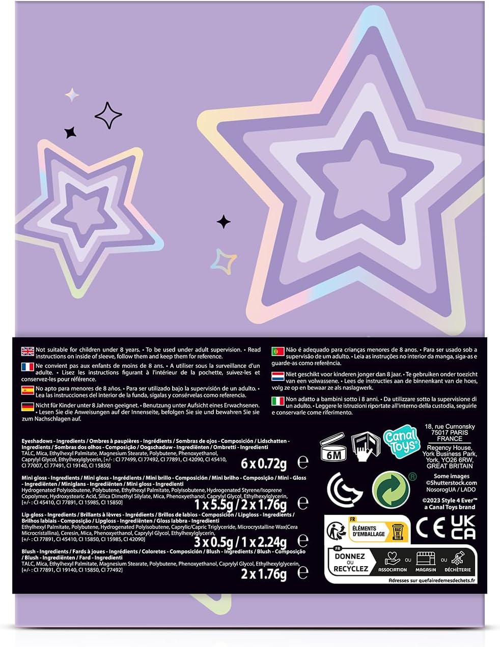 Canal Toys Style for Ever-Make-up Palette-OFG 311, paars