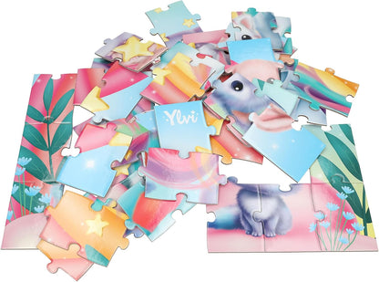 Depesche 13204 Ylvi 50-Piece Puzzle with Detailed Unicorn Design, Approximately 58 x 40 cm, in Cardboard Case with Carry Handle, Multicoloured, One Size