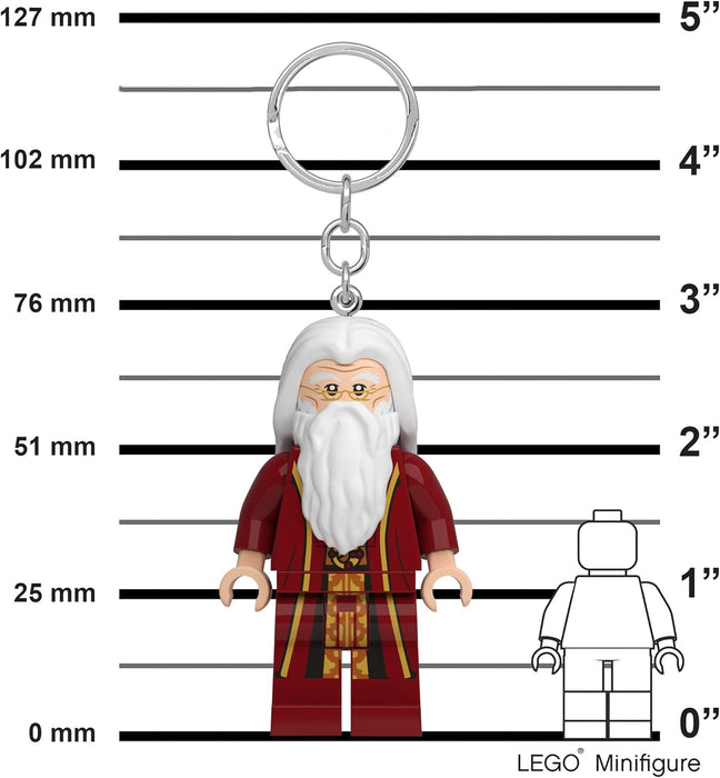LEGO Harry Potter Keychain Light - Dumbledore - 3 Inch Tall Figure (KE197H), Maroon, S