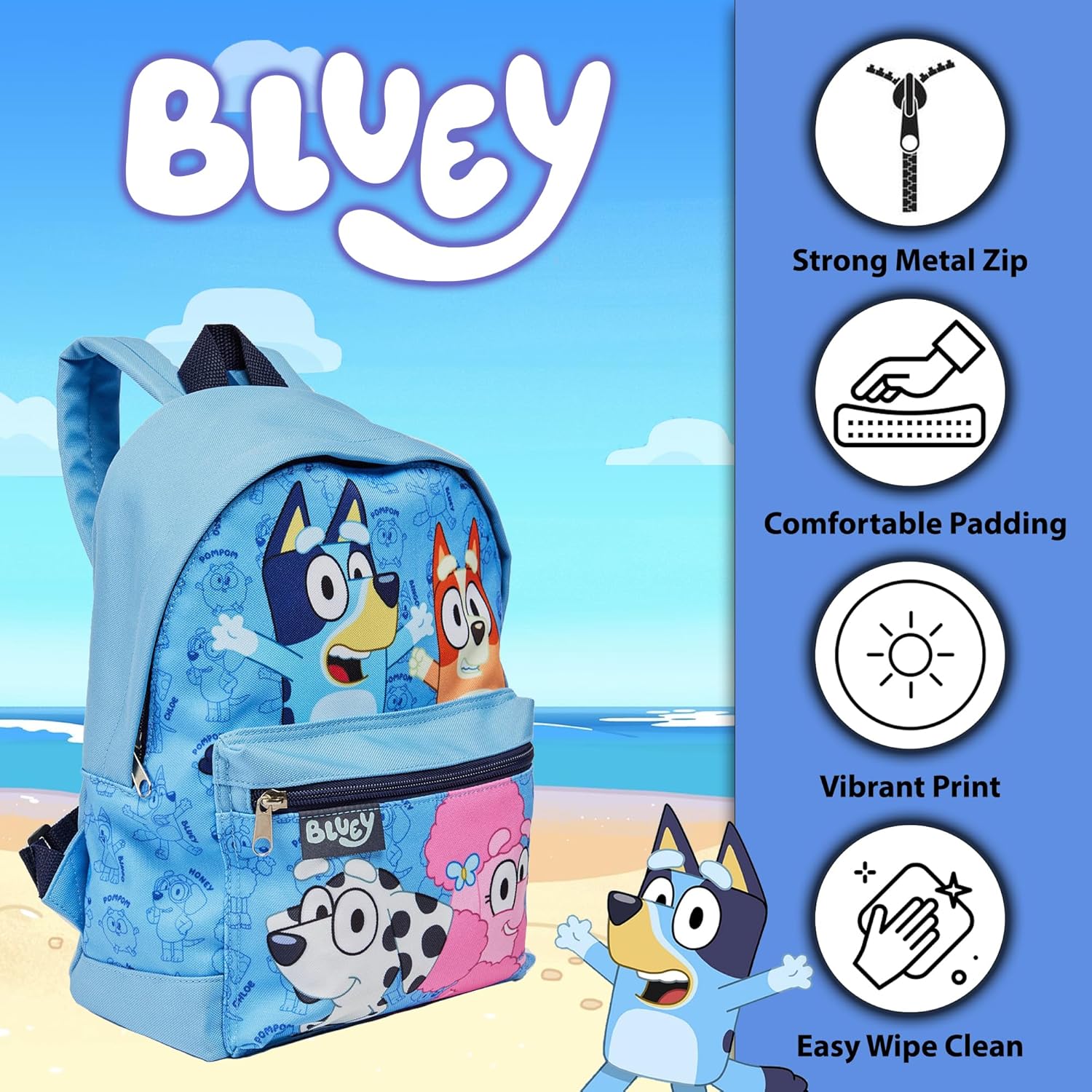 Rugzak Bluey Karakters Blauw