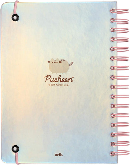 Grupo Erik Bullet Journal Dotted A5 Pusheen Foodie - Hard Cover Notizblock A5 Ringbuch Notizbuch A5 Dotted mit Hologramm Cover Tagebuch Türkis