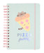 Grupo Erik Bullet Journal Dotted A5 Pusheen Foodie - Hard Cover Notizblock A5 Ringbuch Notizbuch A5 Dotted mit Hologramm Cover Tagebuch Türkis