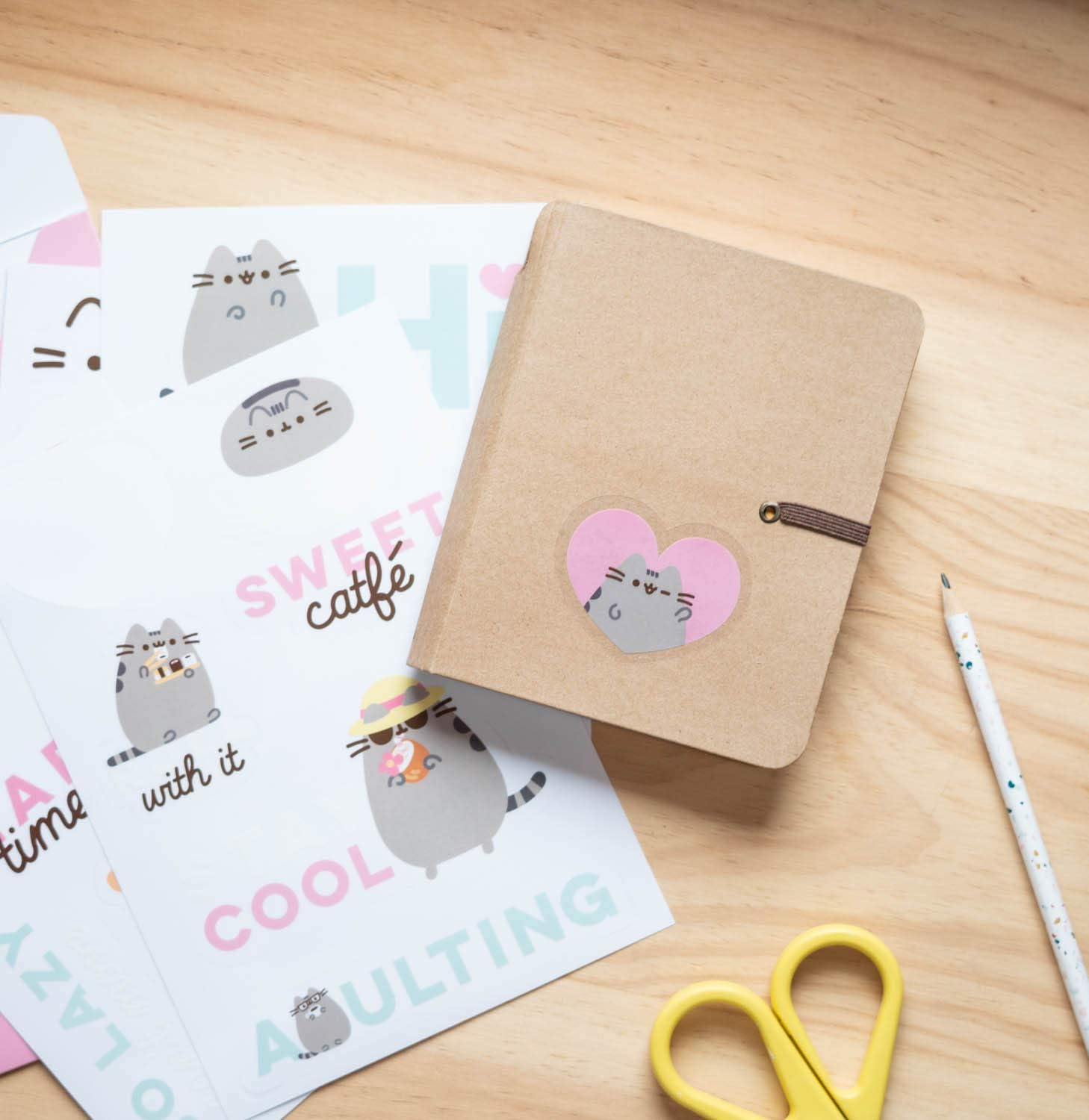 Grupo Erik Gadget Decals / Abziehbild Pusheen Foodie Collection - wasserdichte und wiederverwendbare Aufkleber