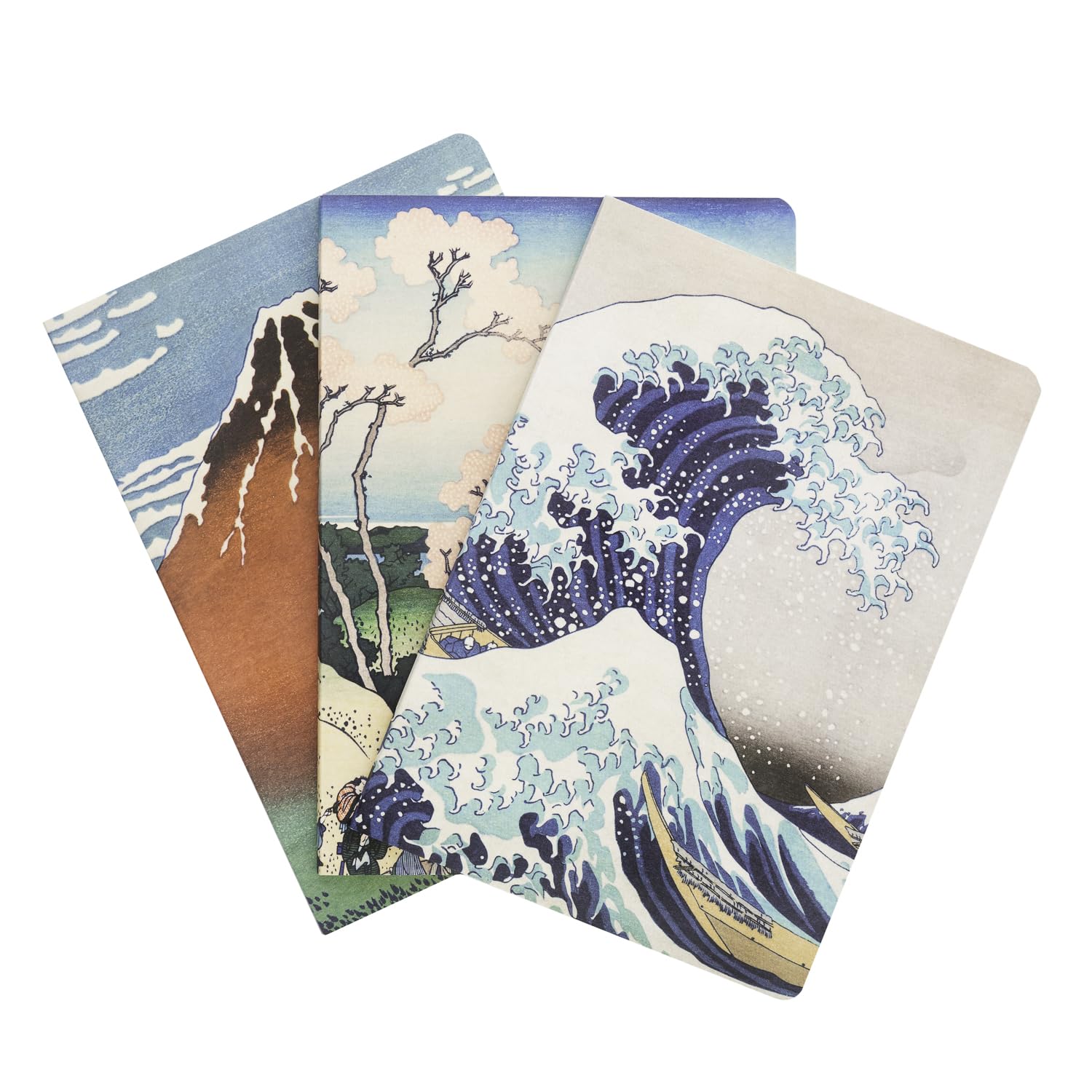 Grupo Erik Hokusai The Great Wave off Kanagawa Pack Of 3 A5 Notebooks + Ball Pen