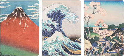 Grupo Erik Hokusai The Great Wave off Kanagawa Pack Of 3 A5 Notebooks + Ball Pen