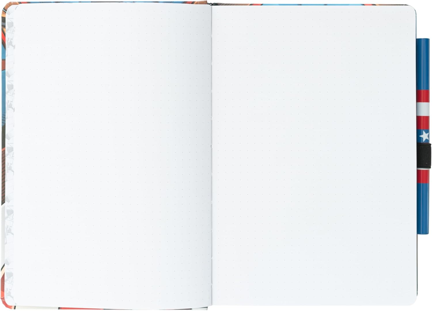 Grupo Erik Premium Notizbuch mit Stift Marvel Captain America Notizbuch A5 Dotted - Notizbuch Klein - Reisetagebuch zum selberschreiben - Bullet Journal Dotted A5 Tagebuch Mädchen und Jungen