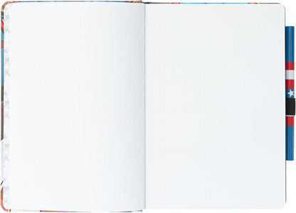 Grupo Erik Premium Notizbuch mit Stift Marvel Captain America Notizbuch A5 Dotted - Notizbuch Klein - Reisetagebuch zum selberschreiben - Bullet Journal Dotted A5 Tagebuch Mädchen und Jungen