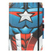 Grupo Erik Premium Notizbuch mit Stift Marvel Captain America Notizbuch A5 Dotted - Notizbuch Klein - Reisetagebuch zum selberschreiben - Bullet Journal Dotted A5 Tagebuch Mädchen und Jungen