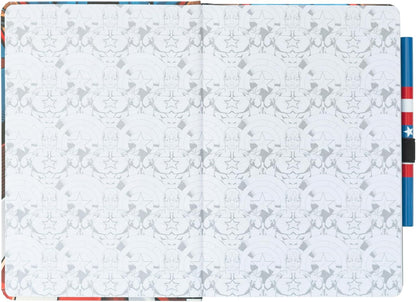 Grupo Erik Premium Notizbuch mit Stift Marvel Captain America Notizbuch A5 Dotted - Notizbuch Klein - Reisetagebuch zum selberschreiben - Bullet Journal Dotted A5 Tagebuch Mädchen und Jungen