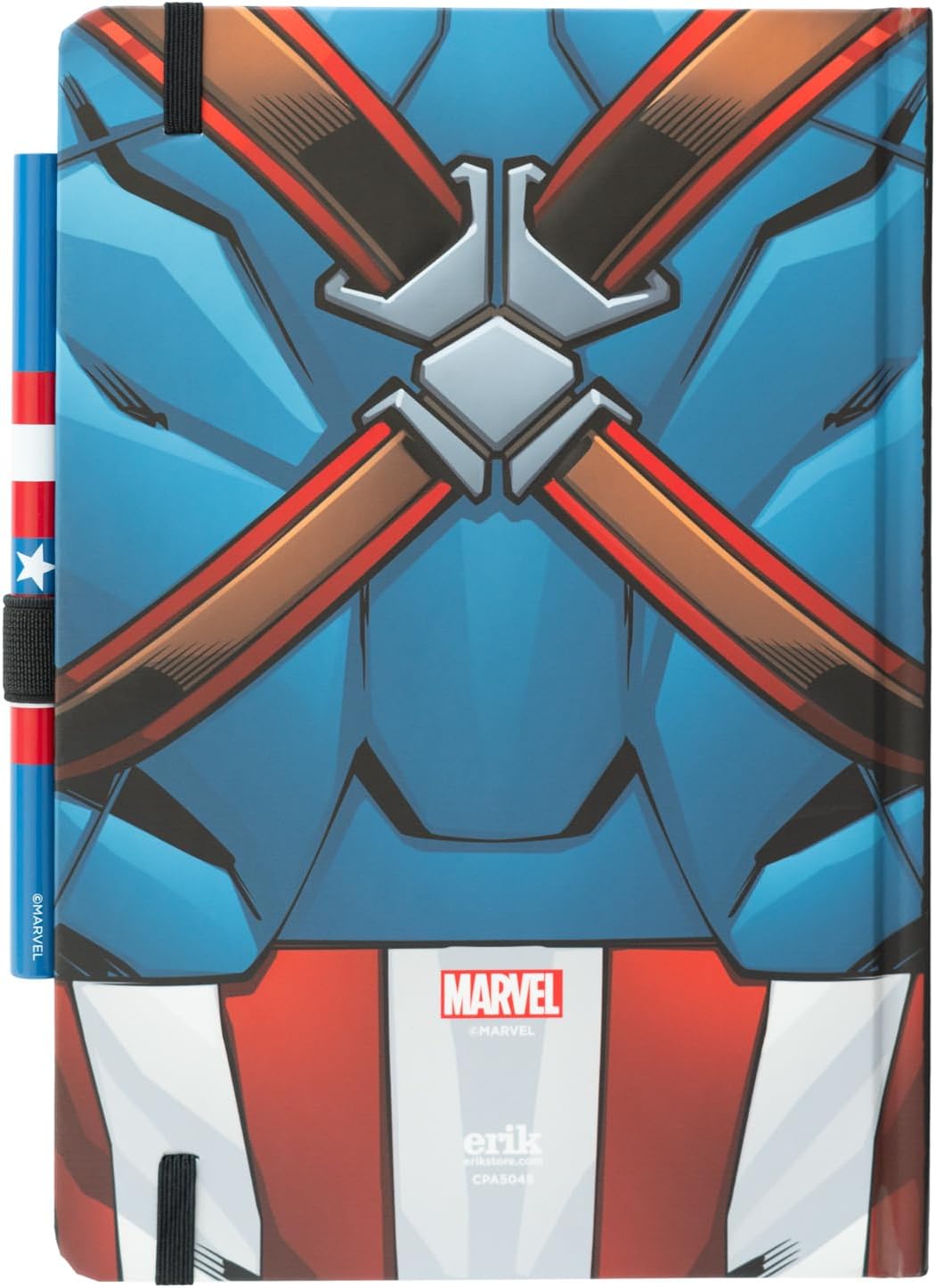 Grupo Erik Premium Notizbuch mit Stift Marvel Captain America Notizbuch A5 Dotted - Notizbuch Klein - Reisetagebuch zum selberschreiben - Bullet Journal Dotted A5 Tagebuch Mädchen und Jungen