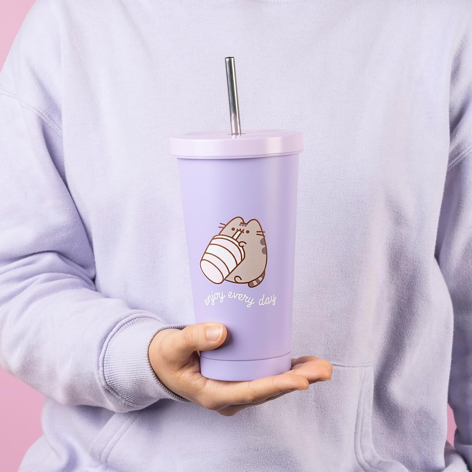 PUSHEEN - Fashion Straw Tumbler - Size 19Oz