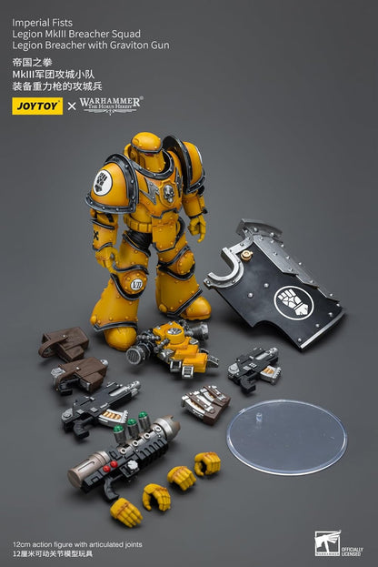JoyToy Warhammer 40K: Imperial Fists Breacher with Graviton 1:18 Scale Action Figure