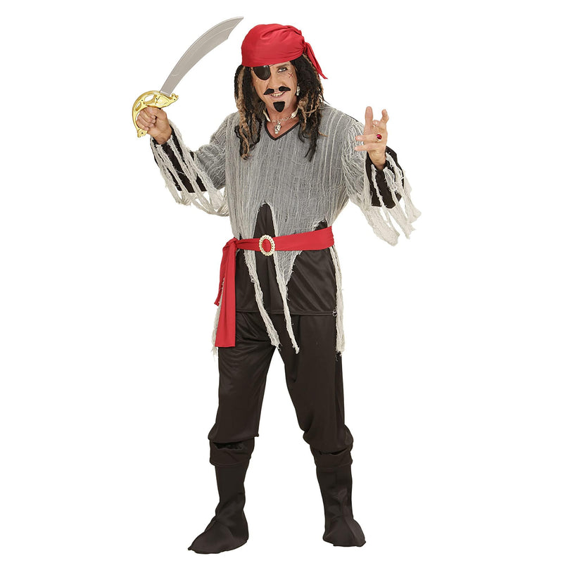 "PIRATE" (shirt, pants, belt, boot covers, bandana) - (L)