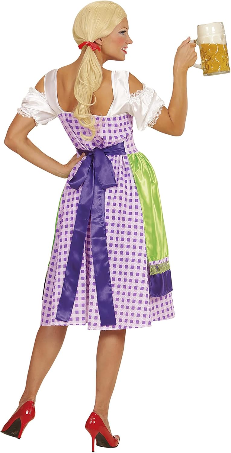 DIRNDL Bavarian German Costume - Green and purple
