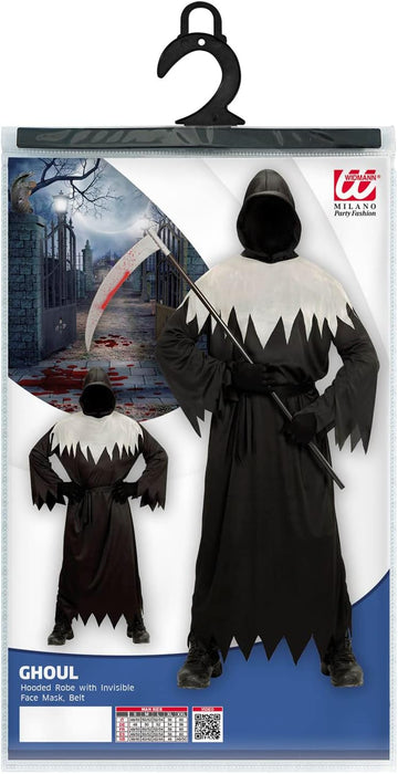 Widmann Adult Ghoul Costume – Hooded Robe and invisible Face, Belt