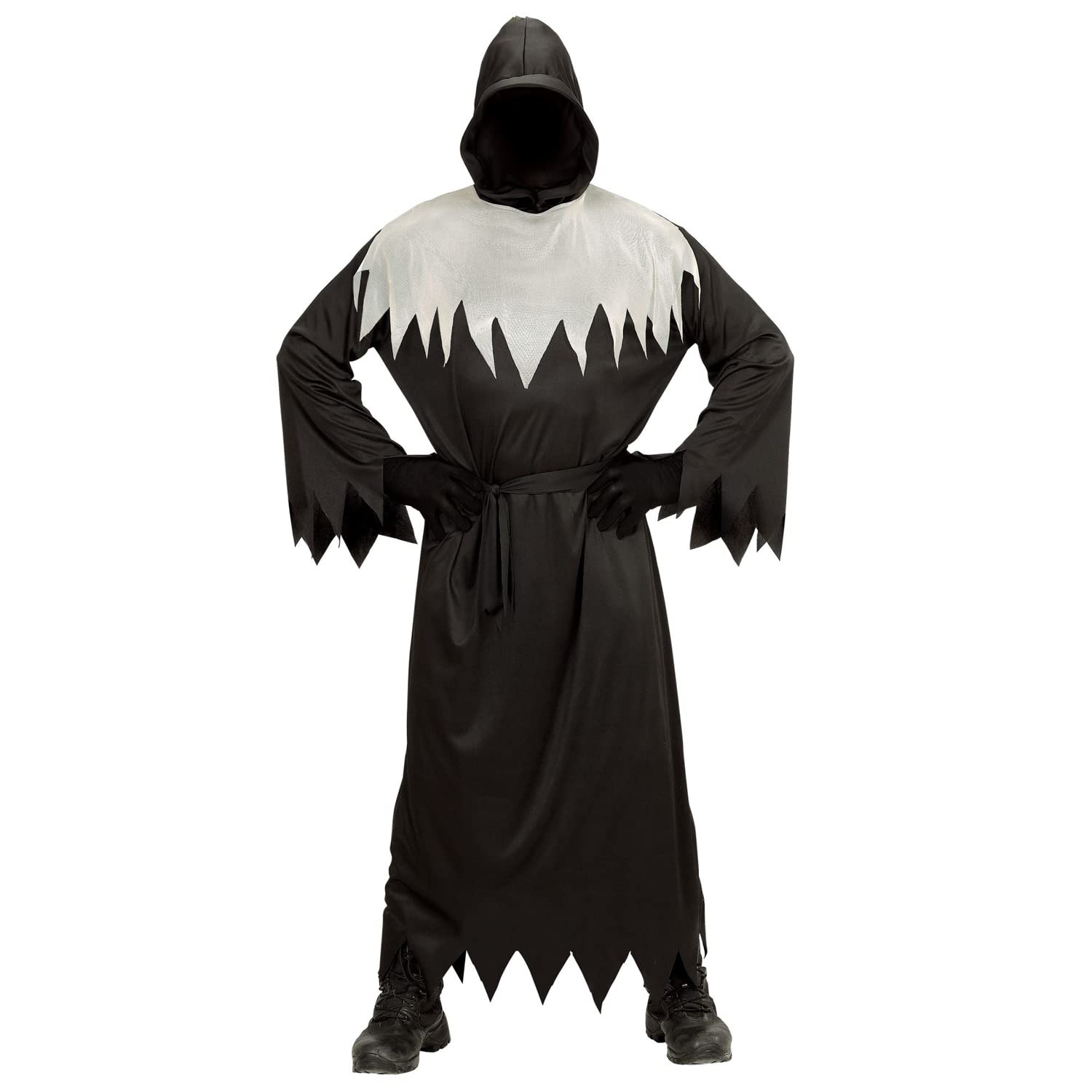 Widmann Adult Ghoul Costume – Hooded Robe and invisible Face, Belt