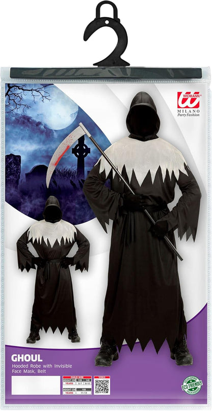 Widmann Ghoul Costume – Hooded Robe, Invisible Face and Belt 140