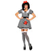 "CREEPY DOLL" (dress with crinoline underskirt, hair bow) - (S)
