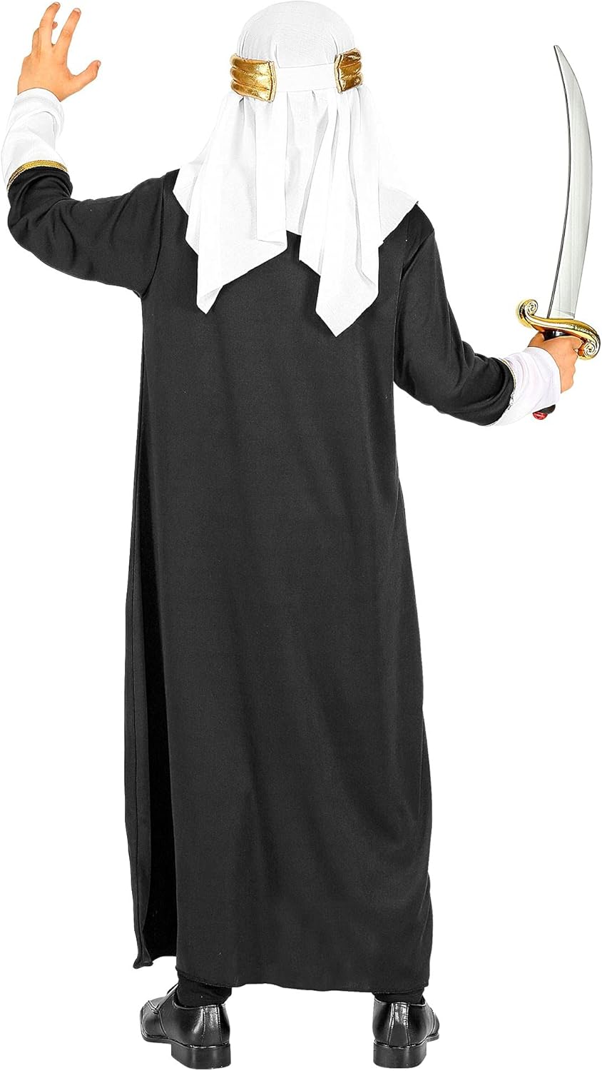 WIDMANN - Sultan costume including robe with coat and headpiece. Perfect for themed birthday parties, carnival, halloween. Middle East, Arabian 5-7 Years (128cm)