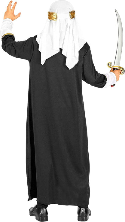 WIDMANN - Sultan costume including robe with coat and headpiece. Perfect for themed birthday parties, carnival, halloween. Middle East, Arabian 5-7 Years (128cm)