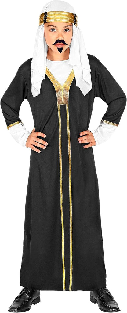 WIDMANN - Sultan costume including robe with coat and headpiece. Perfect for themed birthday parties, carnival, halloween. Middle East, Arabian 11-13 Years (158cm)
