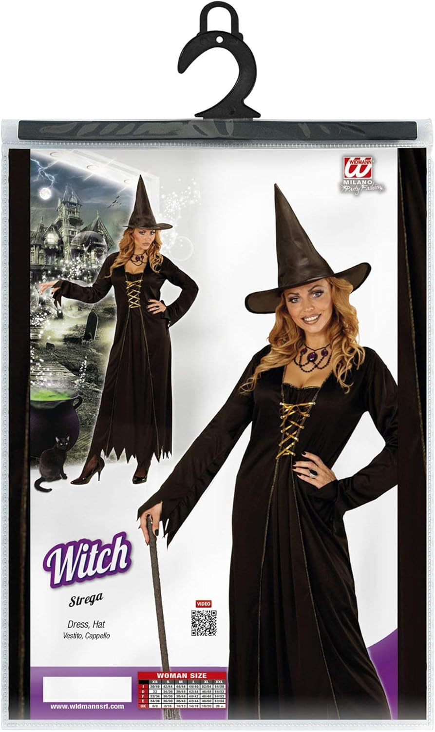 Widmann Adult Witch Costume Dress and Witch's Hat