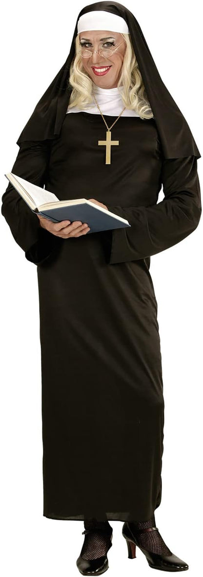 Widmann 01323 Adult Costume Nun Tunic and Headpiece XL Black