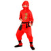 WIDMANN - Dragon Ninja Children's Costume, Hooded Top, Trousers, Belt, Face Mask, Red 158 Red