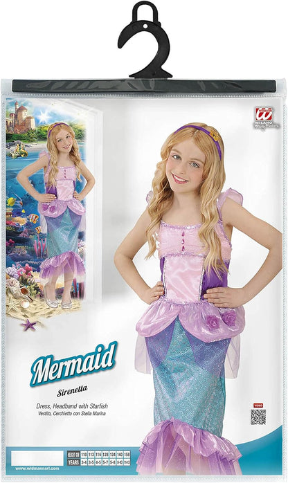 Widmann 02238 ? Children?s Mermaid Costume Dress Hair Band with Starfish 128