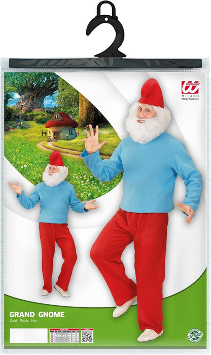 Widmann - Adult costume large gnome with top, trousers, hat, gnome, elves, carnival, theme party