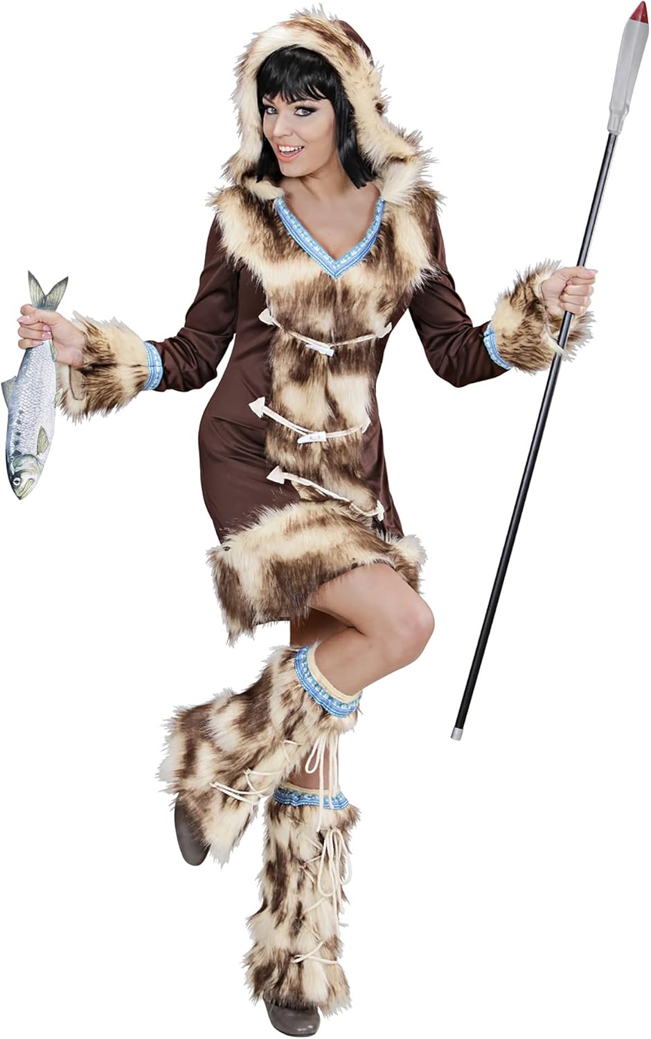 Widmann - Kostüm Aikaa Eskimo Girl, Kleid, Stulpen, Karneval, Mottoparty