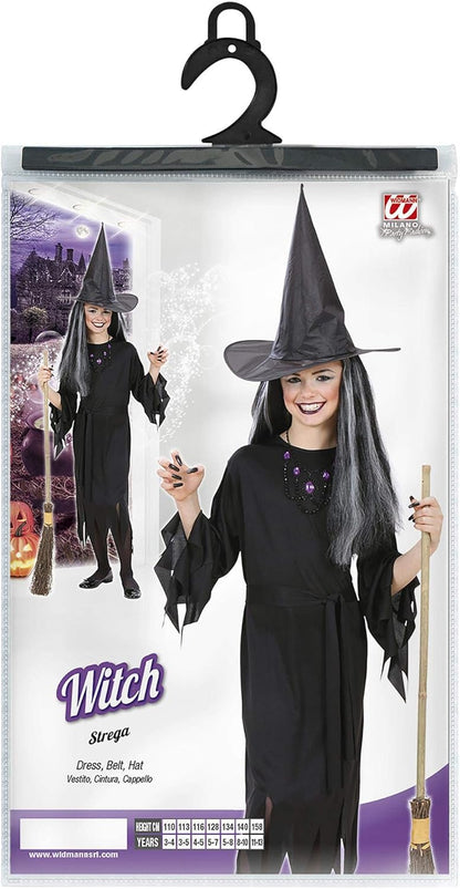 Widman ? Halloween Witch Costume for Girls, Size 8 ? 10 Years