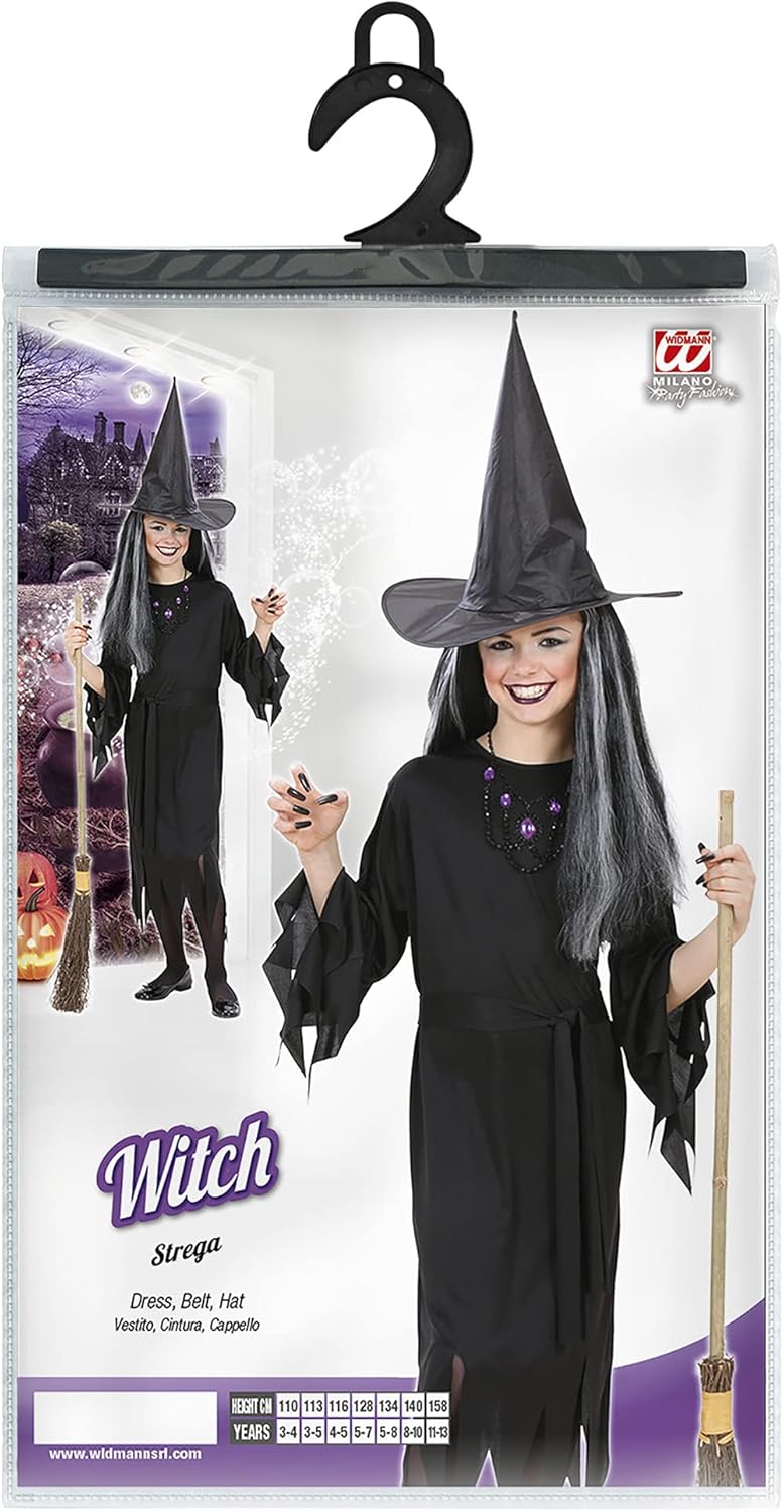 Widman ? Halloween Witch Costume for Girls, Size 8 ? 10 Years