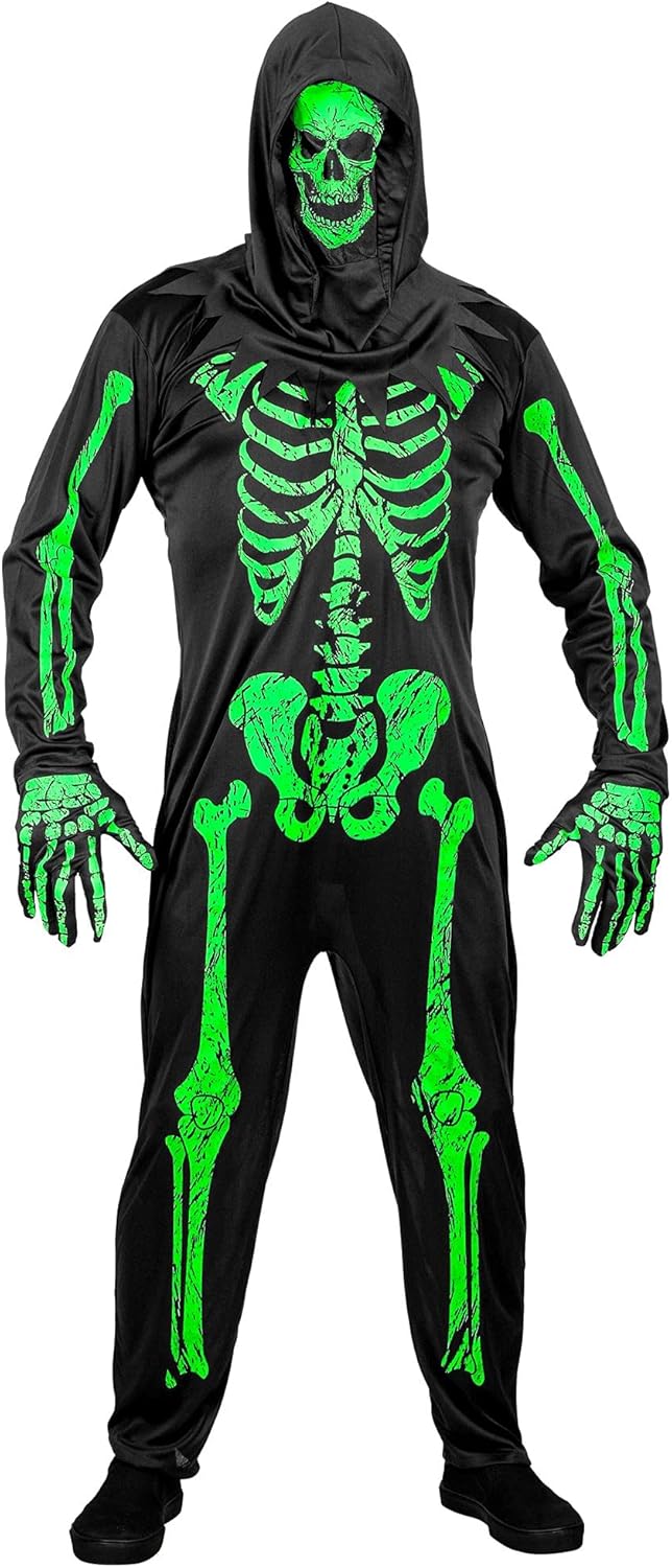Widmann Men's Scheletro Fluorescente Costume M Multi-coloured
