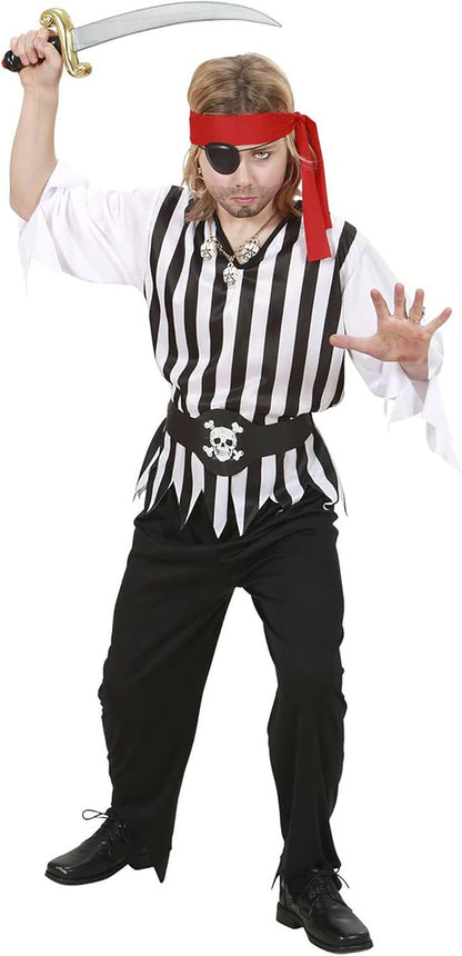 Children's Pirate Boy Costume Medium 8-10 yrs (140cm) for Buccaneer Fancy Dress